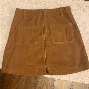 Madewell Cord Zip Mini Skirt